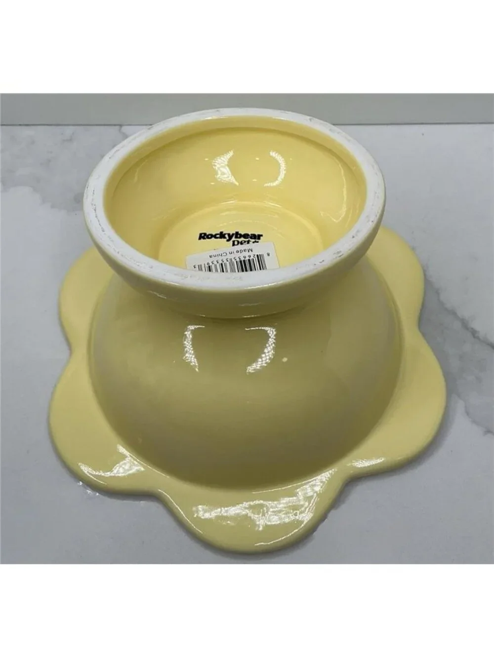 Rare Rockybear Pets Ceramic Food Bowl Elevated 4